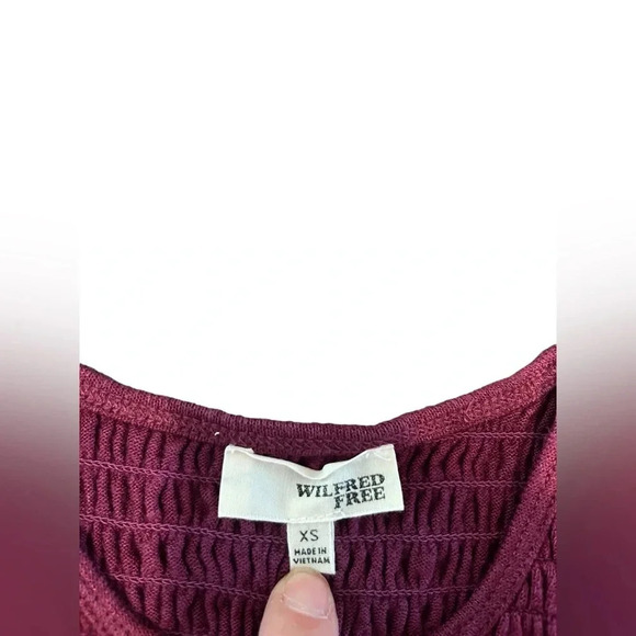 Aritzia Wilfred Shayk Lila Raspberry Shirred Sleeveless Dress Sz XS - Picture 5 of 9